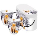 Winter Fox Oval Gift Box (Item ID:1957)