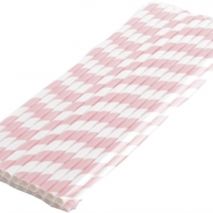25 Striped Pink Straws (Item ID:5129444)